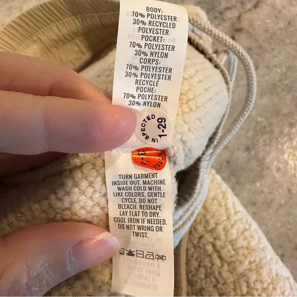 Aerie Offline Sherpa Cream Drawstring Sweat Pants Size Medium - Picture 10 of 12